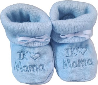 Slofjes blauw mama